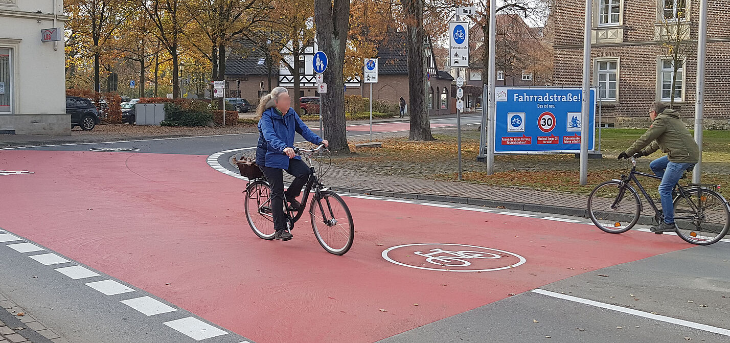 Fahrradstraße Borg-Steverstraße