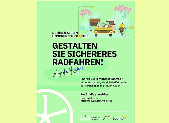 Teilnahme an einer Studie zum sicheren Radfahren