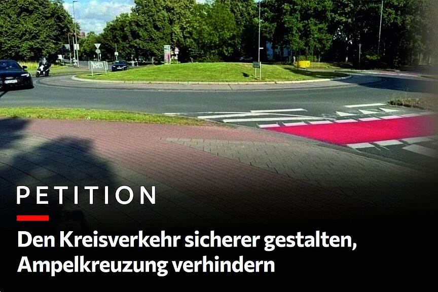 Petition Petition zum Kreisverkehr Von-Esmarch-Straße