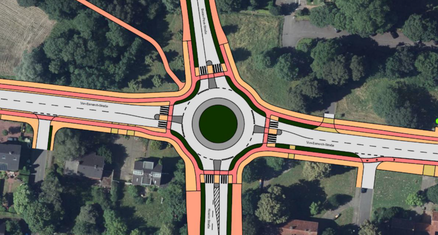 Optimierter Kreisverkehr Von-Esmarch-Straße Optimierter Kreisverkehr Von-Esmarch-Straße